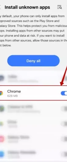 Allow Installation from Your Browser